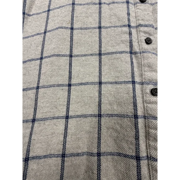 Madewell Women’s Medium Gray Plaid Cotton Wool Flannel Shirt Jacket - Picture 5 of 6